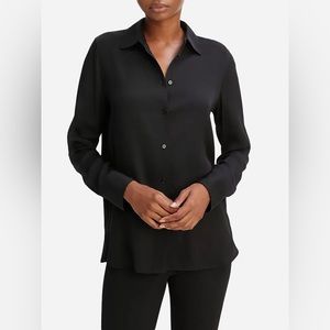 NWT Vince 100% Silk Button Down Long Sleeve